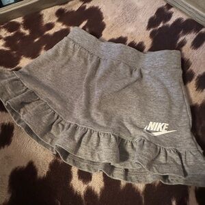 Nike Heather Gray Ruffle Mini Skirt